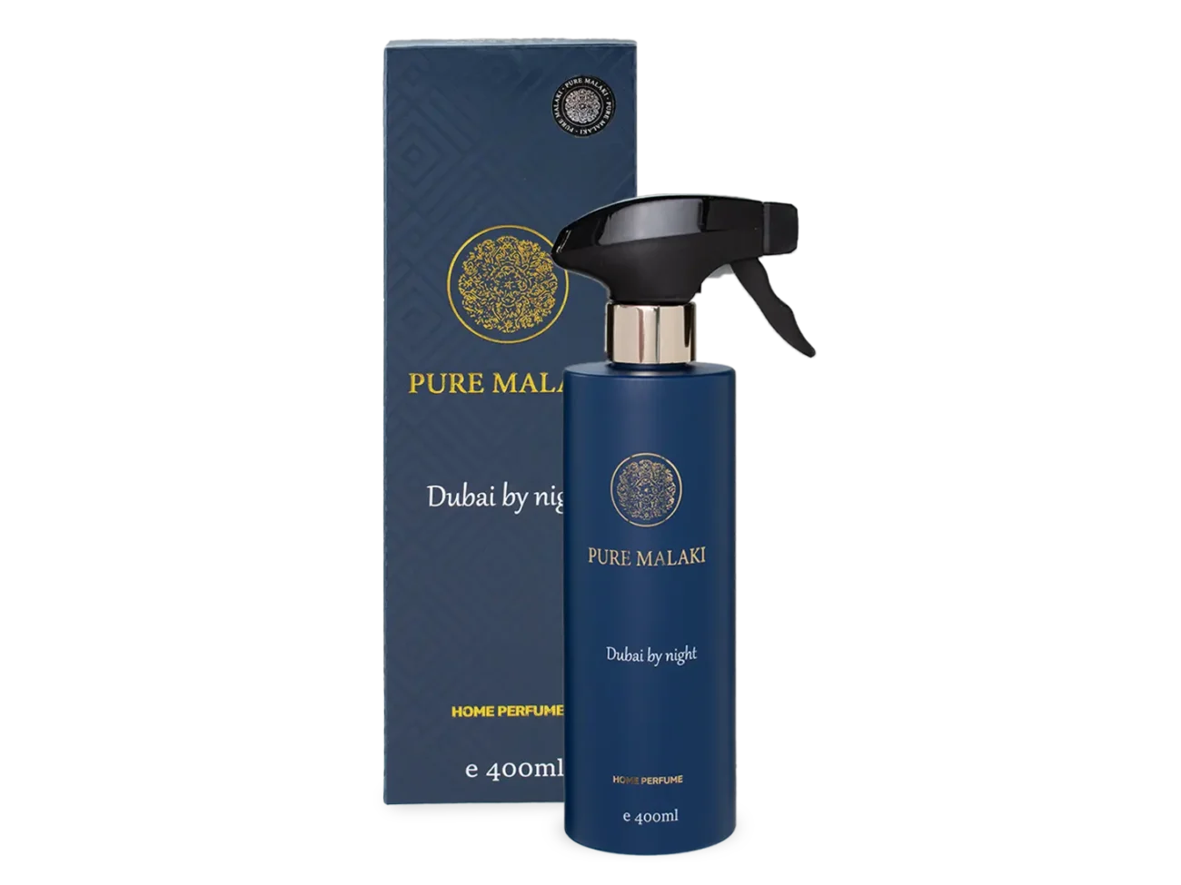 Luxe huisgeur fles en verpakking Dubai By Night van PureMalaki®