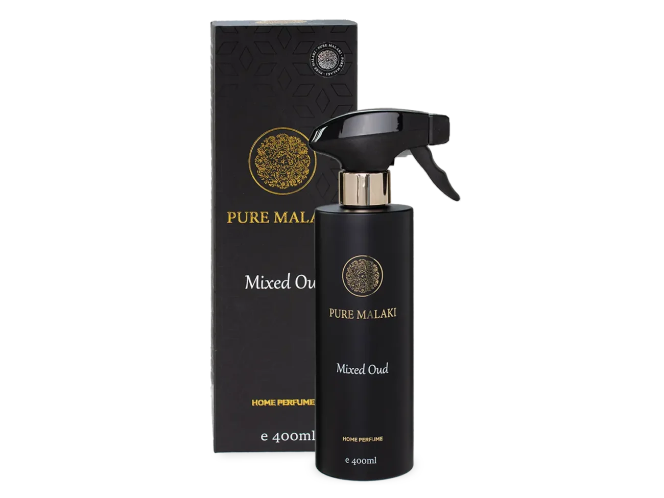 Luxe huisgeur fles en verpakking Mixed Oud van PureMalaki®