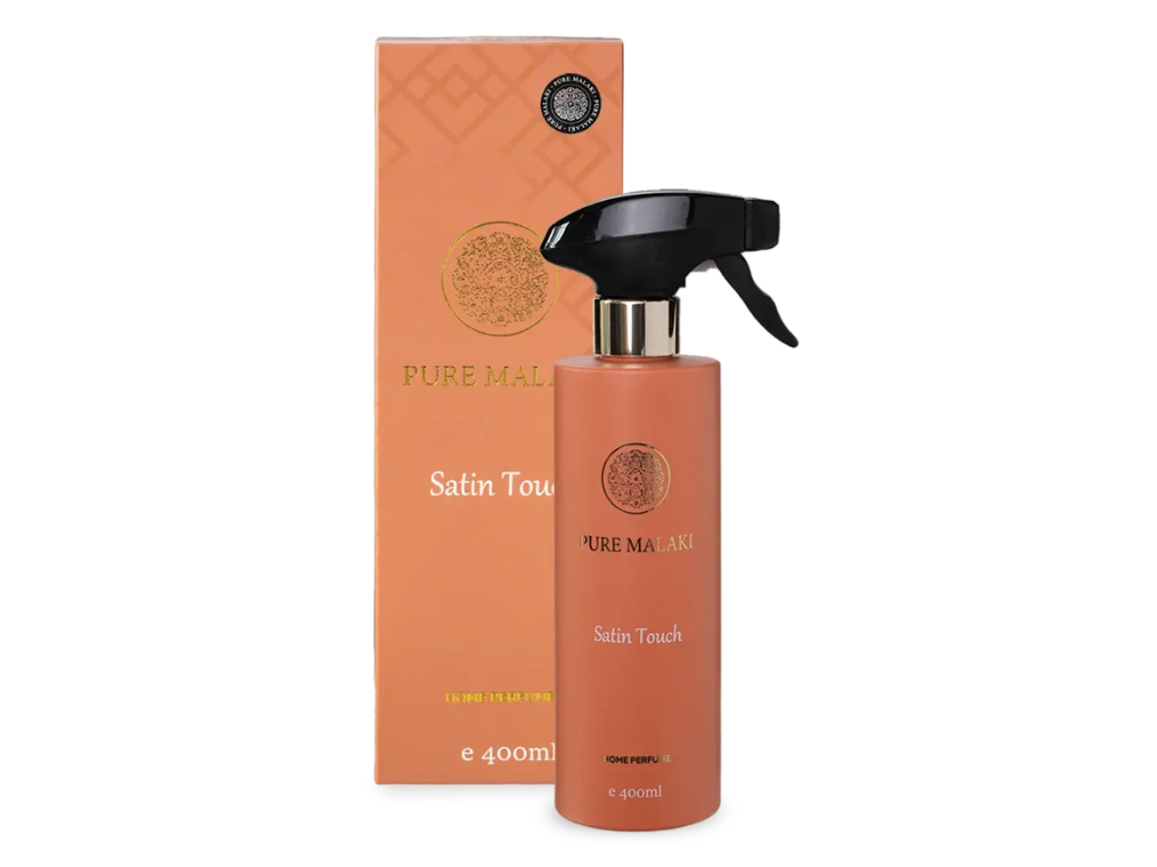 Luxe huisgeur fles en verpakking Satin Touch van PureMalaki®