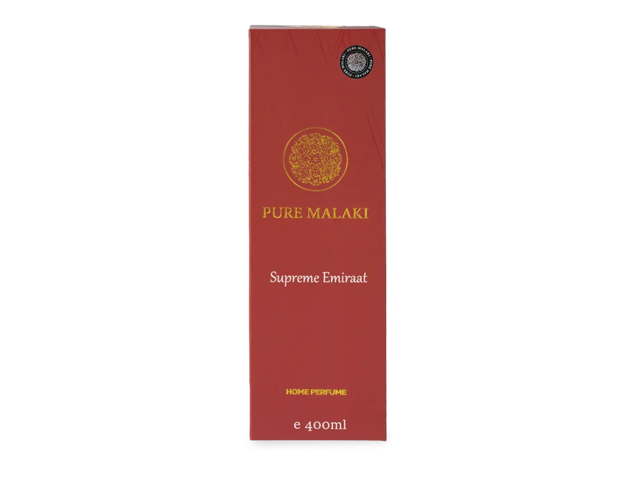 Verpakking van luxe huisgeur Supreme Emiraat van PureMalaki®